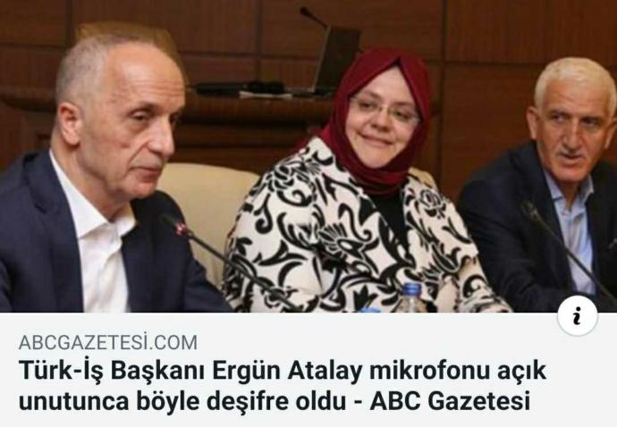 Türk-İş Başkanı da böyle yapıyorsa işçinin ve emekçinin hakkını kim savunacak?