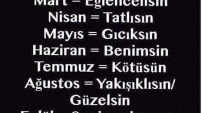 Hangi ayda doğdunuz?