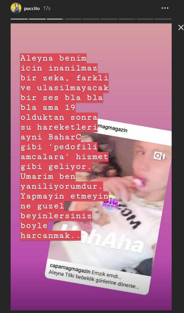 Aleyna Tilki, emzikli videosunu paylaştı pedofiliye özendirmekle suçlandı! Sizce bu tür paylaşımlar pedofiliyi özendiriyor mu?
