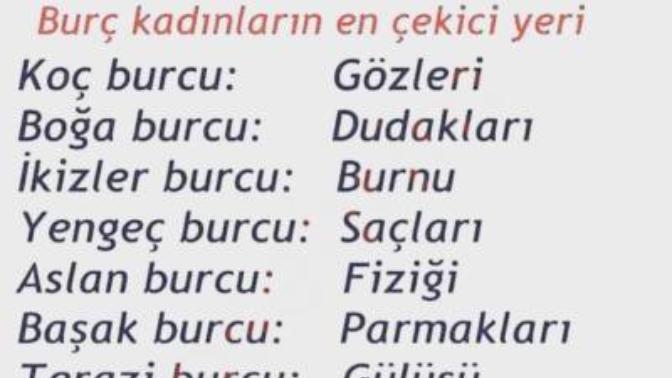 Burçların en çekici yeri nerisidir?