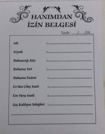 Sizce her erkek hanımdan izin belgesini dolduruyomudur?