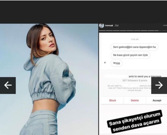 İrem Sak kendisine gelen taciz mesajlarını ifşa etmiş. Sizce de iyi yapmamış mı?