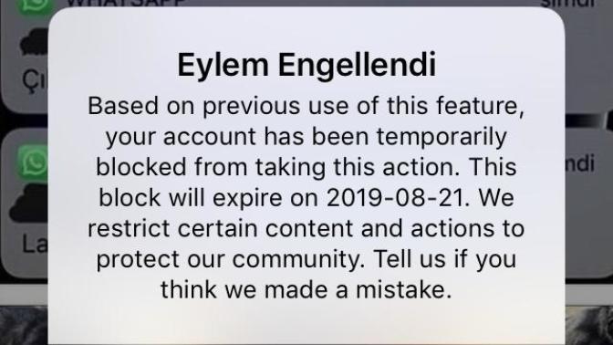 İnstagram böyle uyarı veriyor neden sizce?