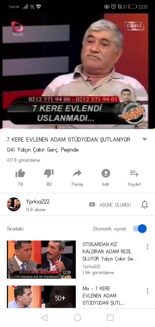 YouTube de izlediğiniz en son video neydi?