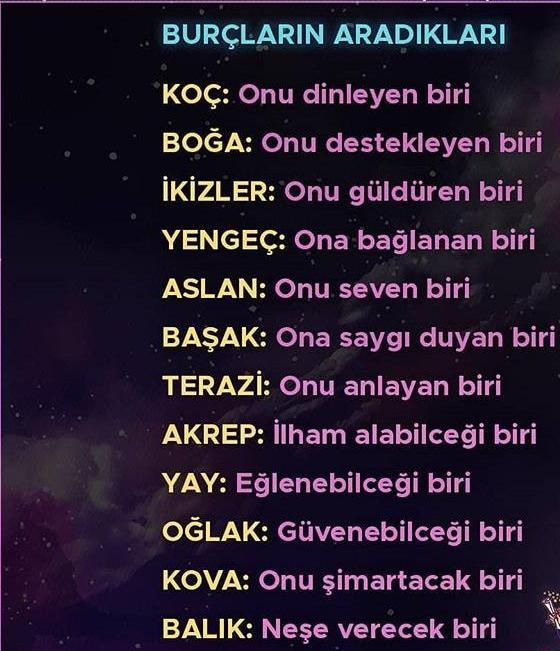 Burçların Aradıkları nelermiş öğrenmek ister misiniz?