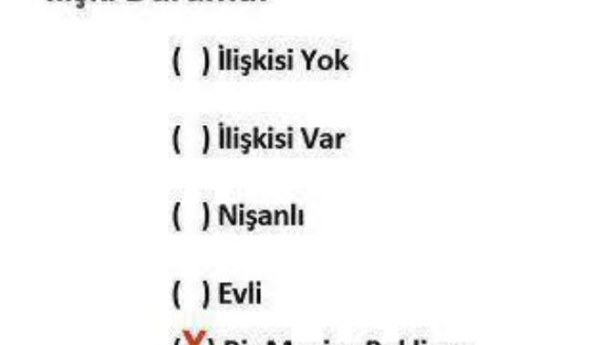İlişki durumunuz nedir?
