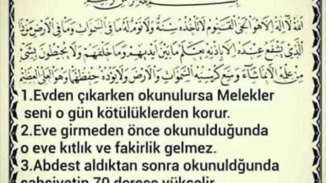 Ayetel Kürsi okumanın faziletlerini biliyor muydunuz?