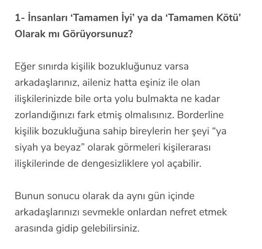 Borderline Kişilik Bozukluğu Hakkında Bilginiz var mı?