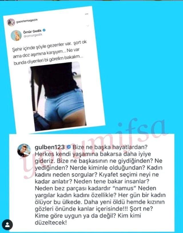 Gülben Ergen'den Ömür Gedik'e 'kısa şort' cevabı. Kıyafet, 