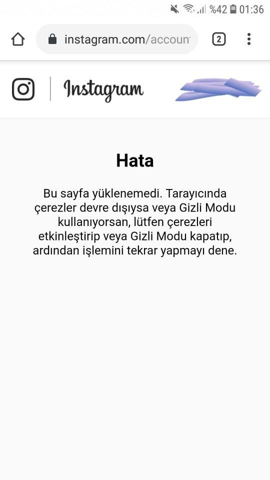 Instagrami dondurunca hata veriyor nasil dondurucam?