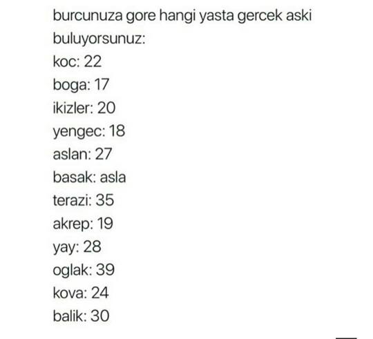 Burcunuza göre hangi yaşta gerçek aşkı buluyorsunuz 🍭?