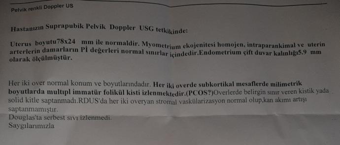 Ultrason sonucundan anlayan biri lütfen yardımcı olur musunuz?
