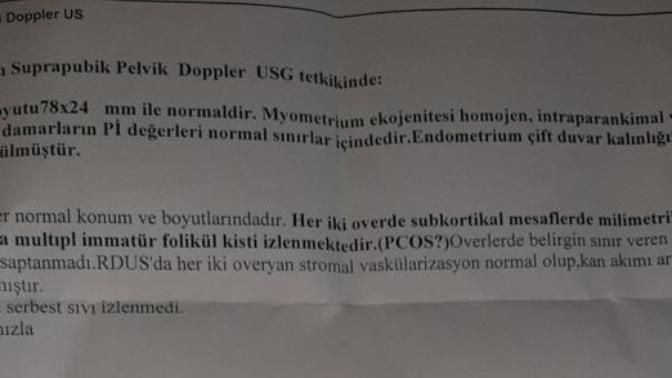 Ultrason sonucundan anlayan biri lütfen yardımcı olur musunuz?