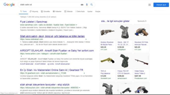 İnternetten silah satışı yapan siteler hakkında ne düşünüyorsunuz İnternet üzerinde satışı yapılması sizce doğru mu?