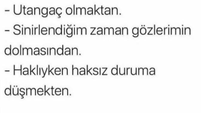 Sizi bıktıran özellikleriniz neler?