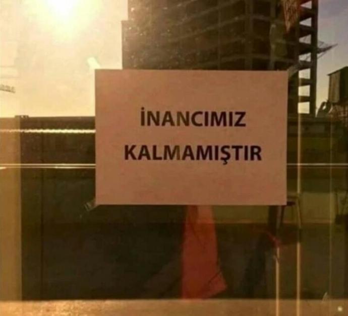 Sizin neye inancınız kalmadı?