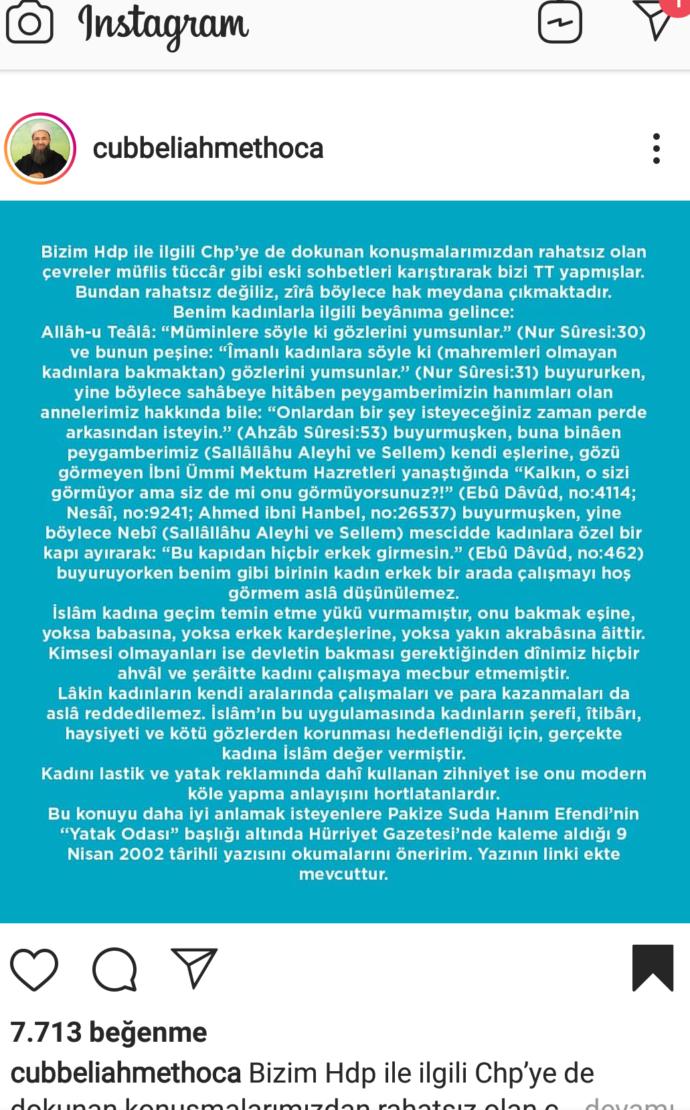 "Kadınlar çalıştığı için maaşlar az, ekonomi bozuk" diyen Cübbeli Ahmet'e ne cevap vermek isterdiniz?