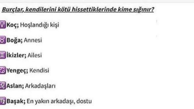 Burçlar kendilerini kötü hissettiklerinde kime sığınır?