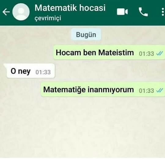 Bugün mateist oldum iyi yapmış mıyım?