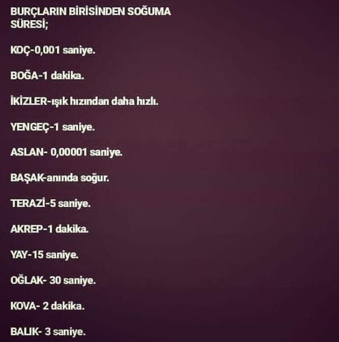 Burçların birisinden soğuma süresi nekadarmış öğrenmek istermisiniz?
