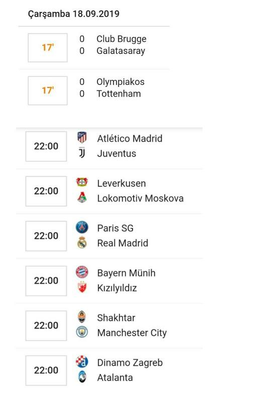 Keyifli akşamlar 🙋 Şampiyonlar Ligi hangi maçını izleyeceksiniz? ⚽ Club Brugge - Gs maç skoru n'olur?