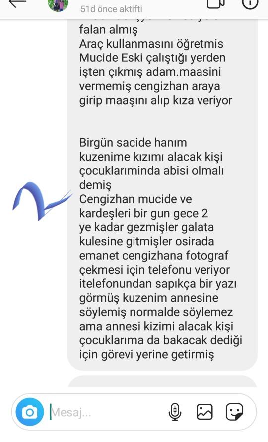 Sizce ayrıldığını bir nişanlının bir yakınına onun hakkında böyle bir yazı gelse sen nasıl olursun?