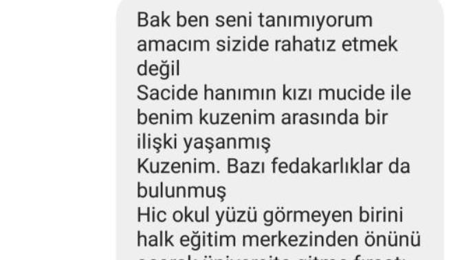 Sizce ayrıldığını bir nişanlının bir yakınına onun hakkında böyle bir yazı gelse sen nasıl olursun?