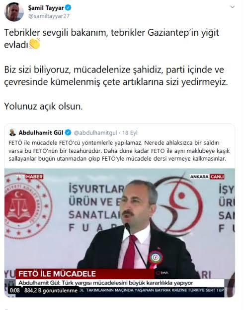 AKP'li Şamil Tayyar da Bakan Gül'e sahip çıkıp Pelikancıları