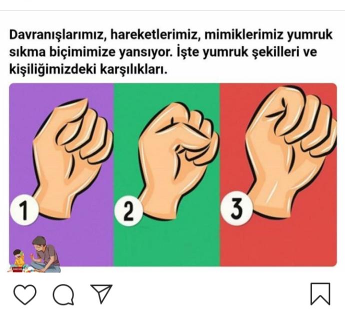 Yumruk sıkma şekliniz hangisi?