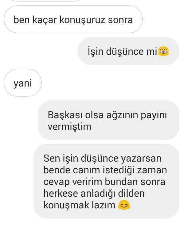 İşim düşünce yazarım diyen bir kişiye güzel cevap verdim mi?