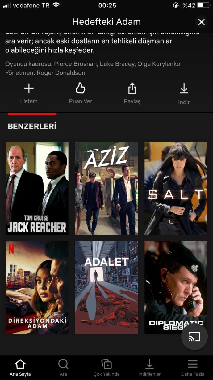Allah'ını seven varsa bana Netflix'ye izleyebileceğim aksiyon filmi söyleyebilir mi?