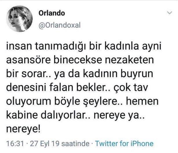 Asansör kabininde tek kadın varsa, erkek binmek için izin mi almalı?