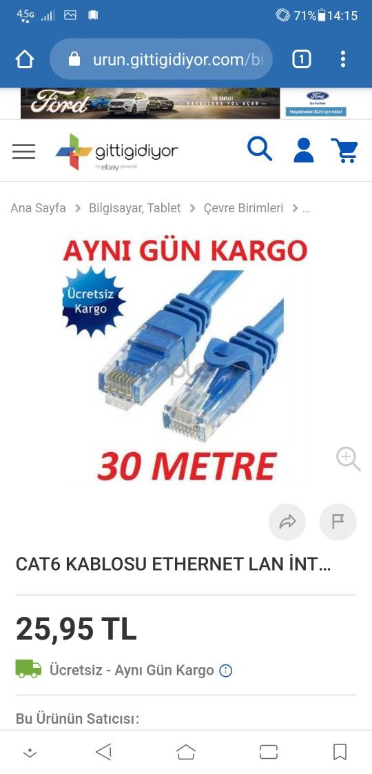İnternet kablosu?