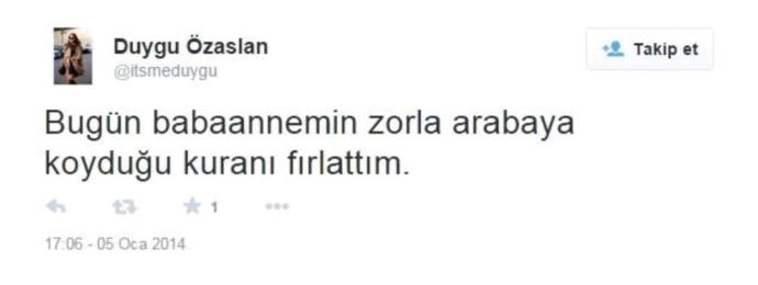 Duygu Özaslanın eskiden paylaştığı bu tweet hakkında ne düşünüyorsunuz?