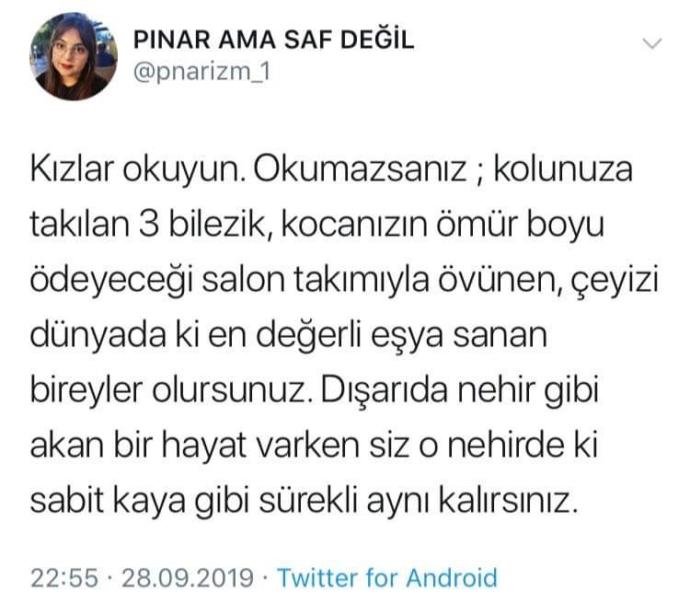Sizce okumayan her evli kadın erkek eline bakmak zorunda kalıyor mudur?