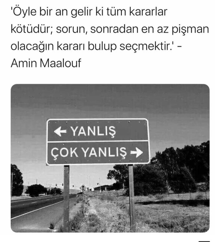 Genelde yanlış kararlar mi verirsiniz yoksa çok yanliş kararlar mi?