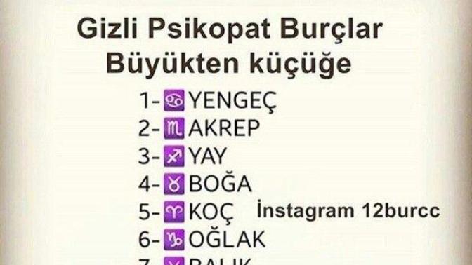 En psikopat burç?