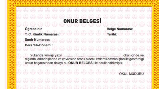 Öğrencilik hayatınızda hiç onur belgesi aldınız mı?