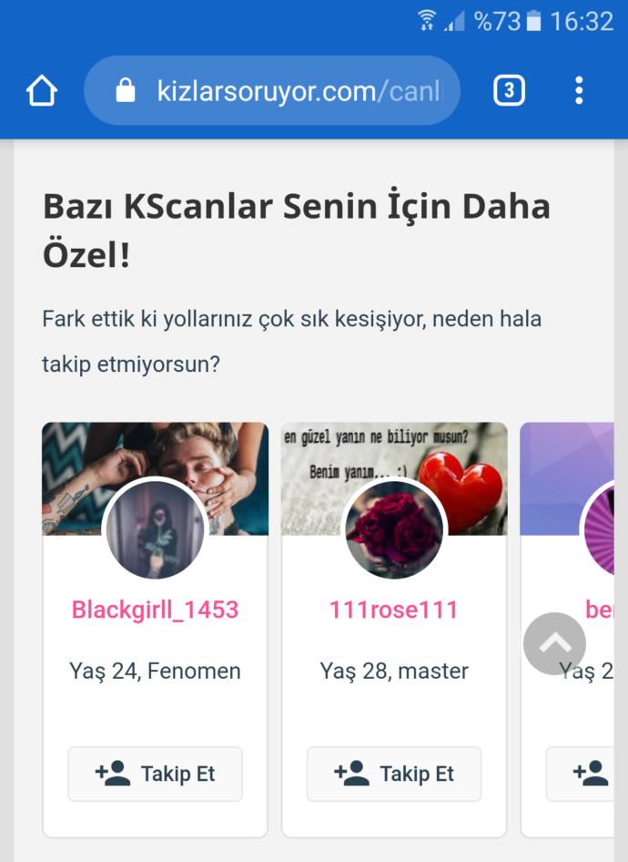 Kızlar soruyorda kimlerle yolunuz kesişiyor, kesiştikten sonra takip ediyor musunuz3?