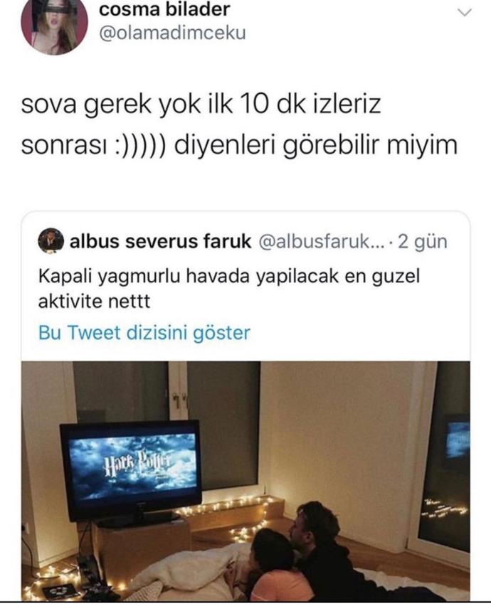 Sevgilinizin evine film izlemeye gitseniz; filmin sonunu görebilir misiniz?