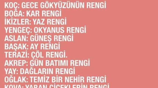 Burçlar renk olsaydı?