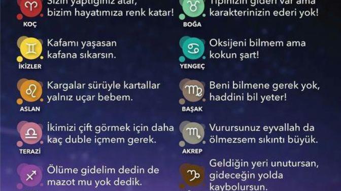 Atarlı Ergen Sözü Olarak Burçlar neler söylüyorlarmış Öğrenmek İster Misiniz?