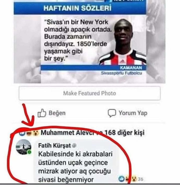 Sivasspor Futbolcusu Kamanan Burası Bir New York Değil 1850'lerde Yaşamak Gibi😀 ?