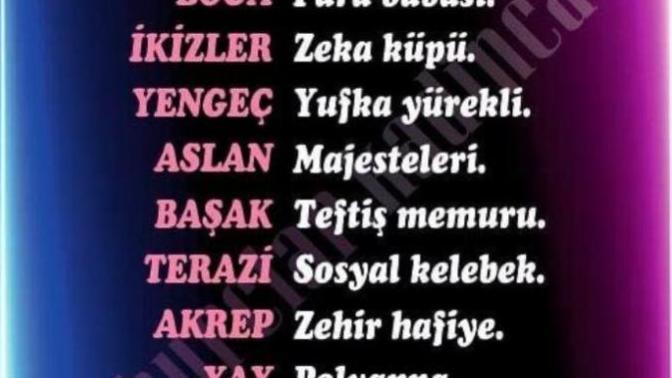 Burçların Lakapları nelermiş öğrenmek ister misiniz?