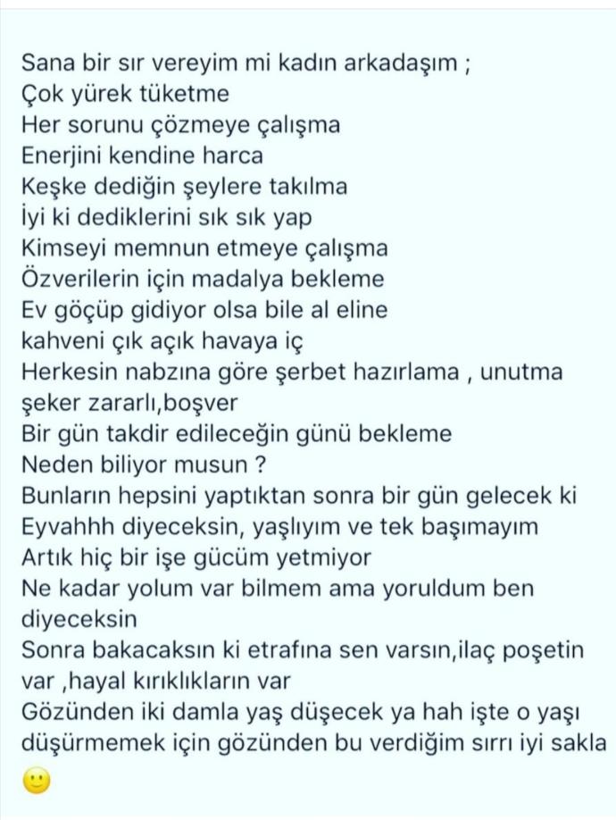 Biraz uzun ama