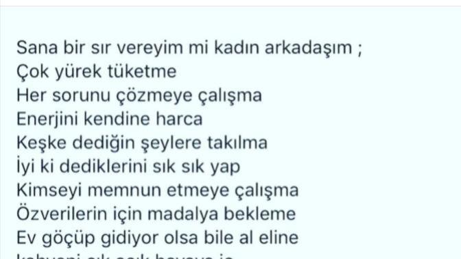 Bir ablamın instagram paylaşımında gördüm sizce kadınlara söylediği söze katılıyor musunuz?