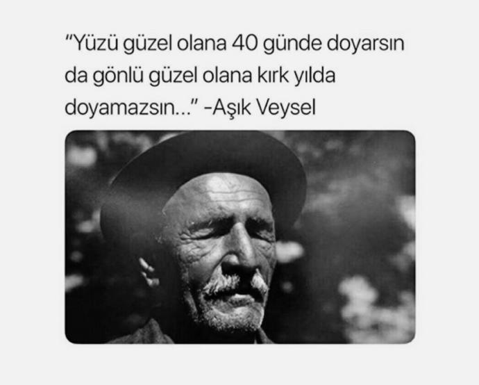 Âşık Veysel: ”Seversin, kavuşamazsın, aşk olur… 💔 Kavuşamadıklarımız, belki aşktı kim bilir🤔Sizce de öyle mi?