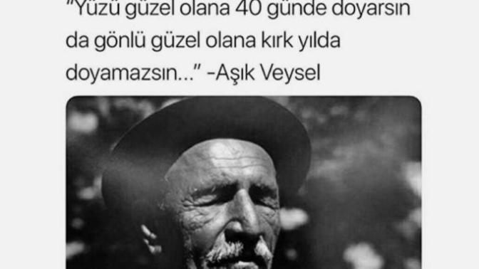 Âşık Veysel: ”Seversin, kavuşamazsın, aşk olur…" 💔 Kavuşamadıklarımız, belki aşk'tı kim bilir🤔Sizce de öyle mi?