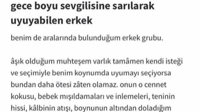 Gece boyunca sevgilisine sarılıp uyuyan erkek var mıdır?