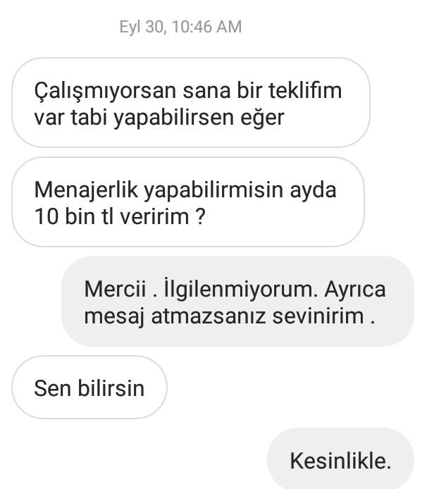 Aldınız ise bu iş teklifi ne idi?